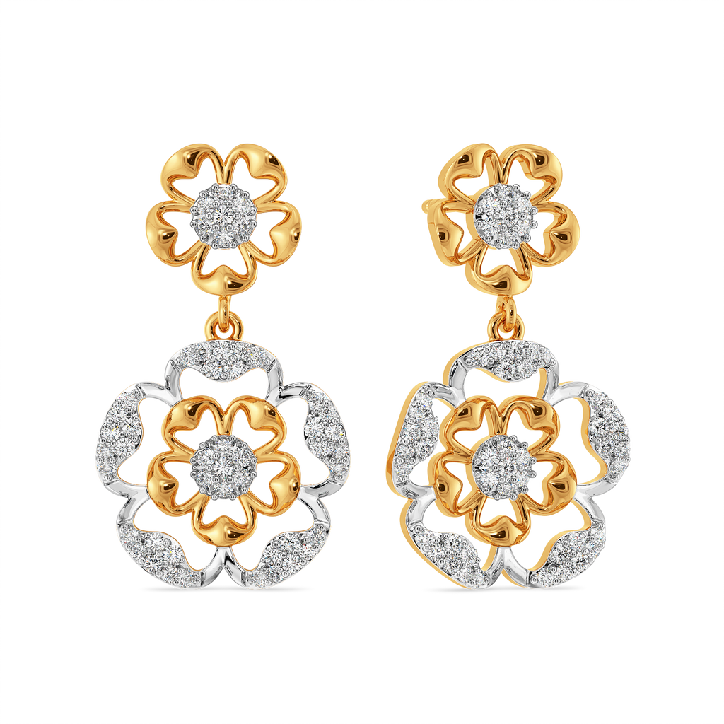 Petal Depth Diamond Earrings