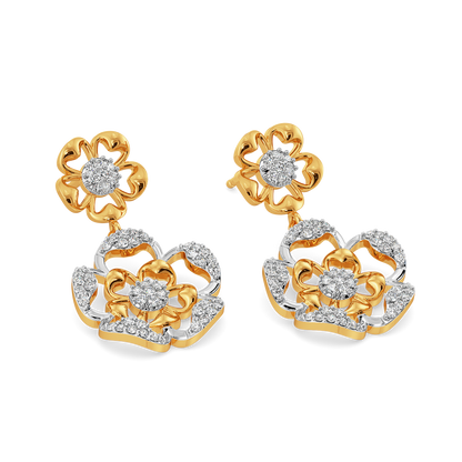 Petal Depth Diamond Earrings