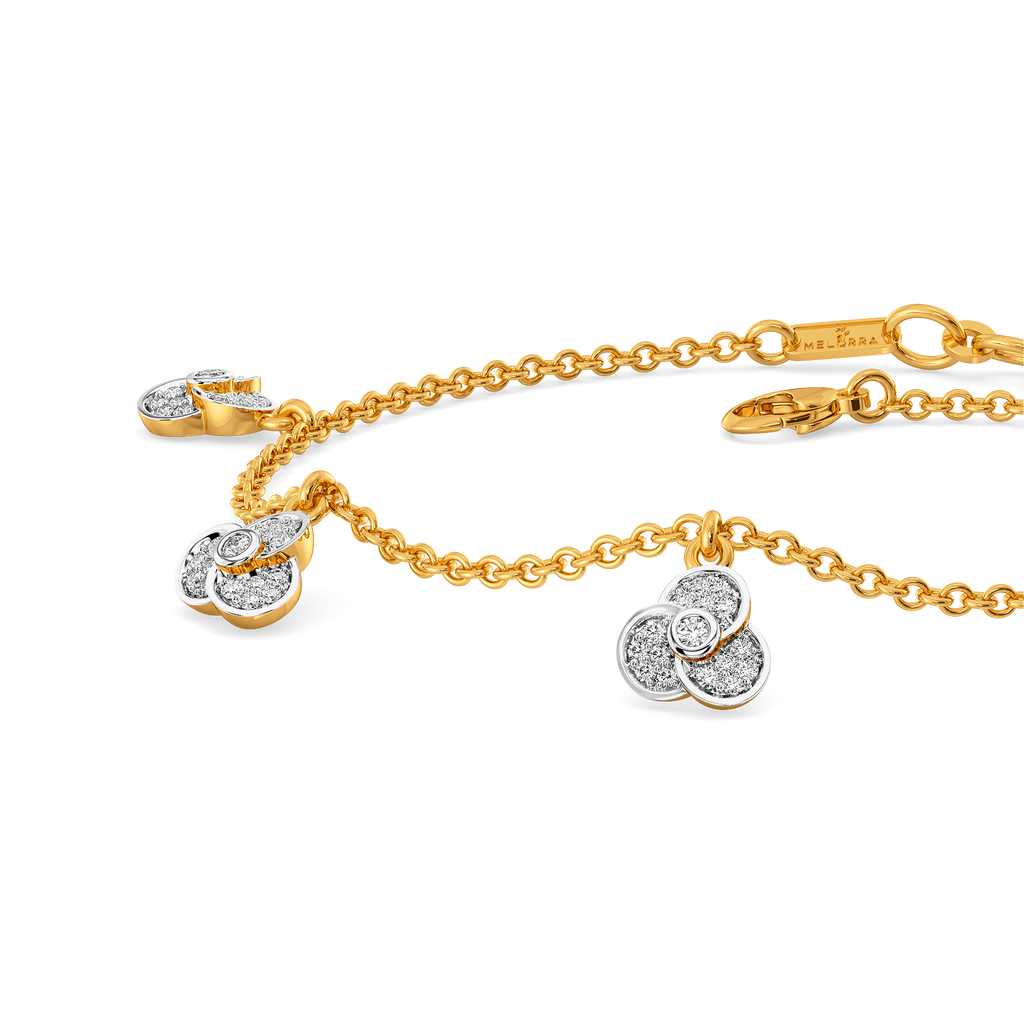 Petal Whirl Diamond Bracelets