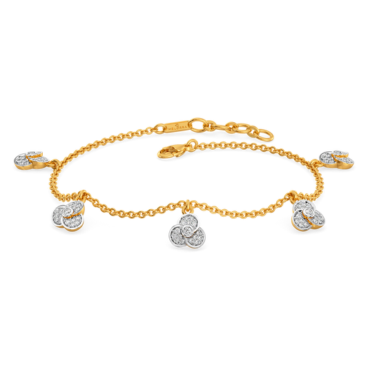 Petal Whirl Diamond Bracelets