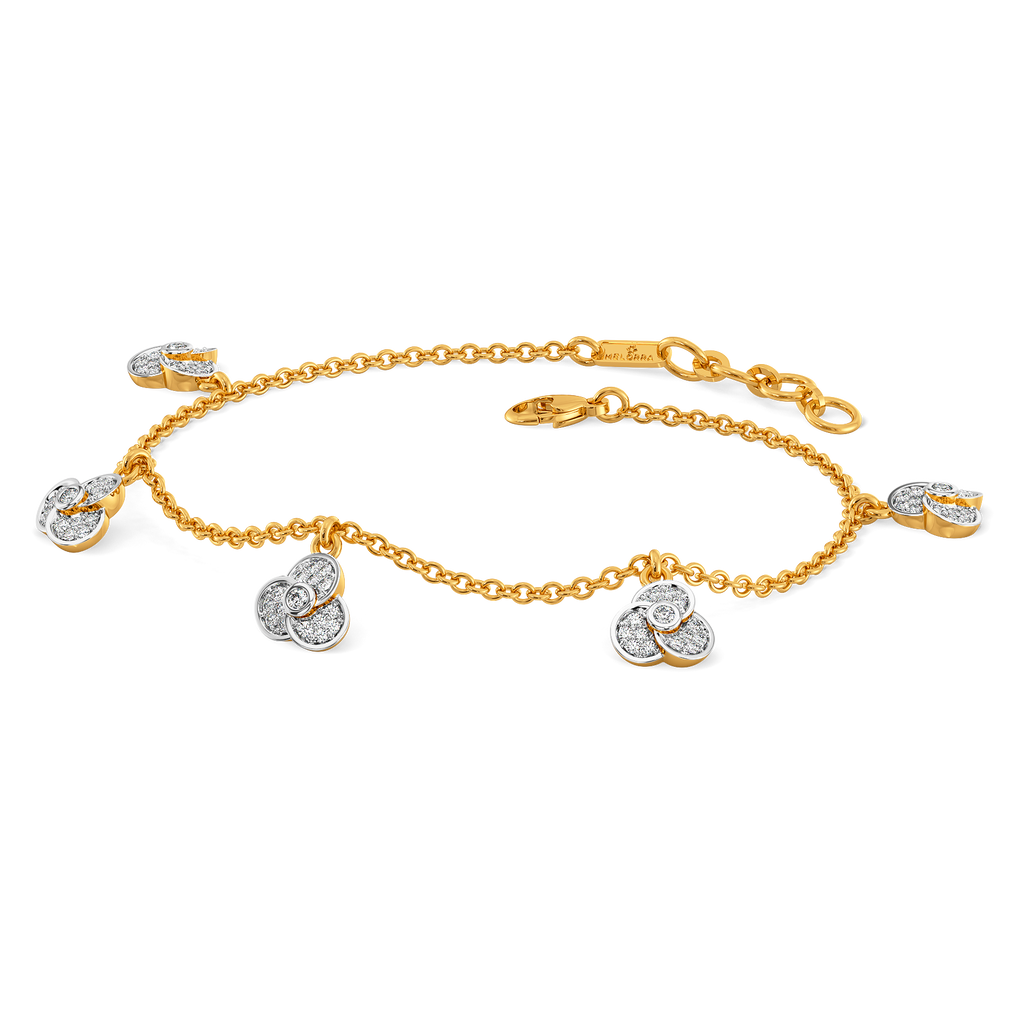 Petal Whirl Diamond Bracelets
