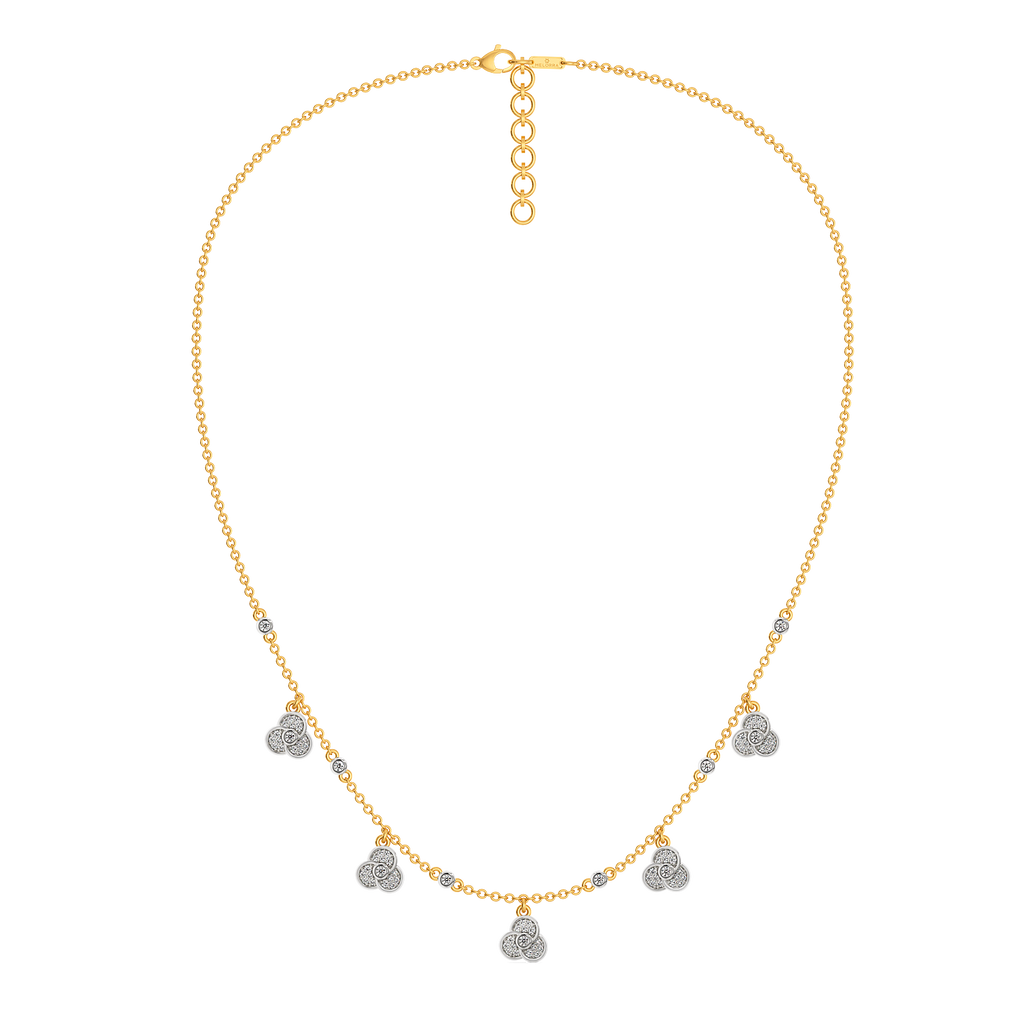 Petal Whirl Diamond Necklaces