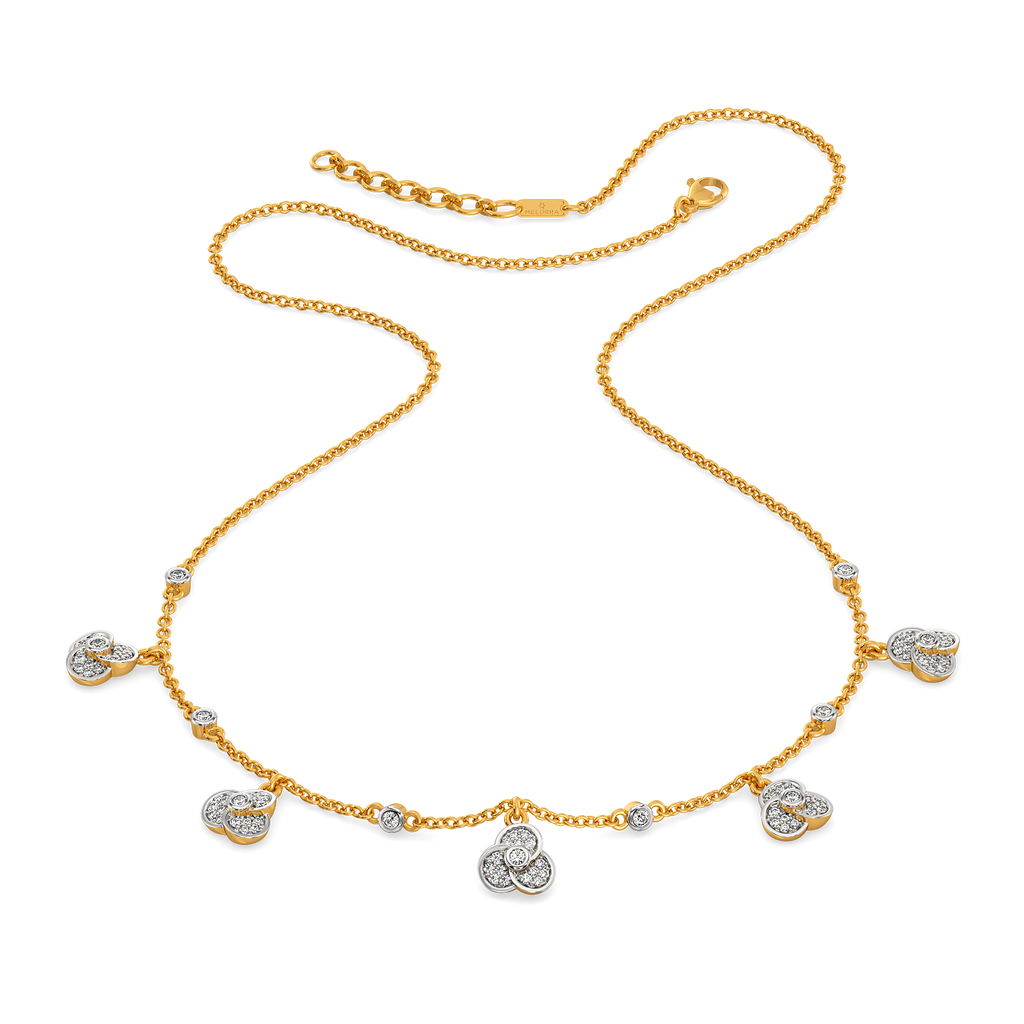 Petal Whirl Diamond Necklaces