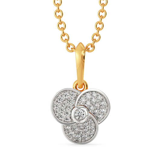 Petal Whirl Diamond Pendants