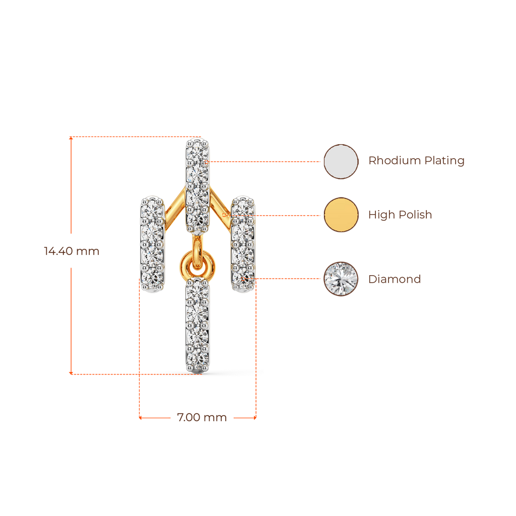 Fringe Effect Diamond Earrings
