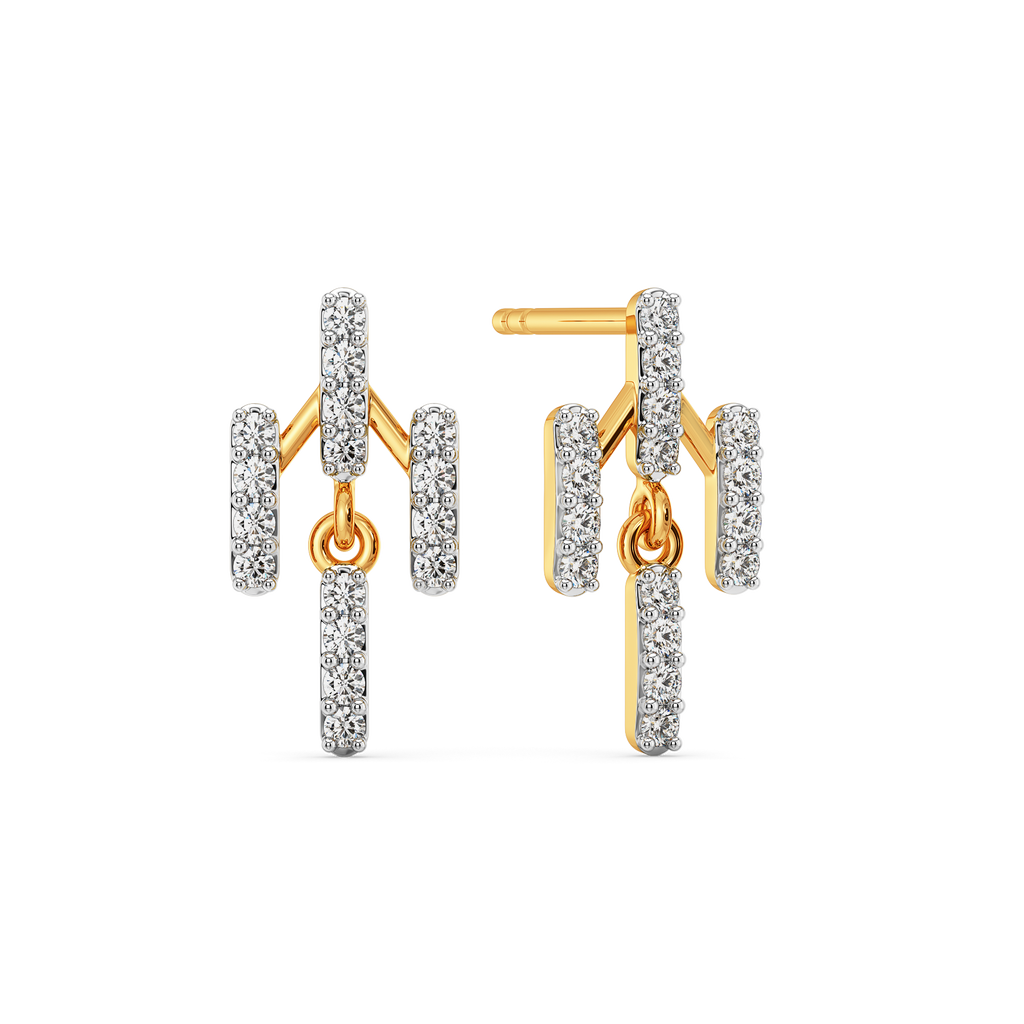 Fringe Effect Diamond Earrings