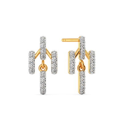 Fringe Effect Diamond Earrings