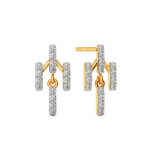 Fringe Effect Diamond Earrings