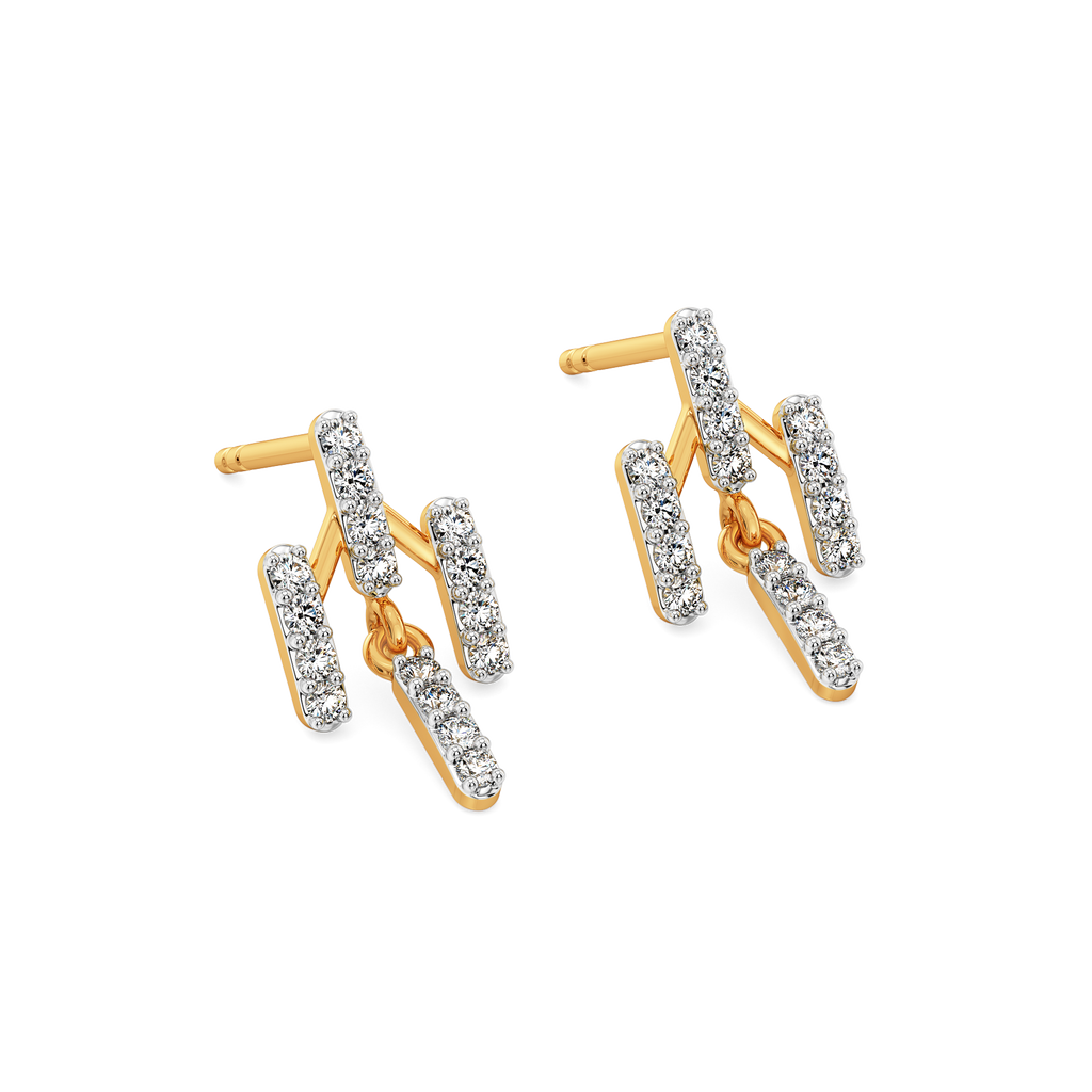 Fringe Effect Diamond Earrings