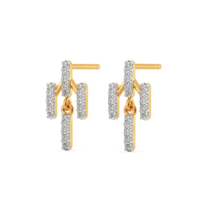 Fringe Effect Diamond Earrings