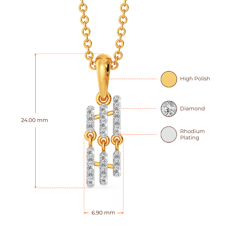 Tiered Fringe Diamond Pendants