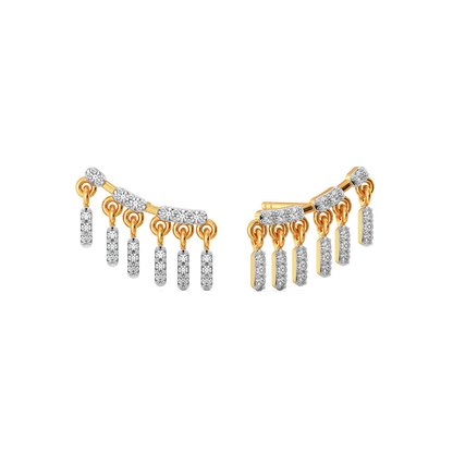 Tiered Fringe Diamond Earrings