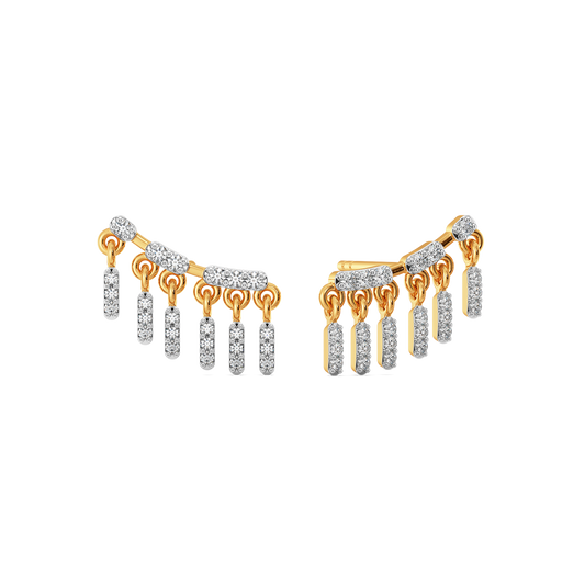 Tiered Fringe Diamond Earrings