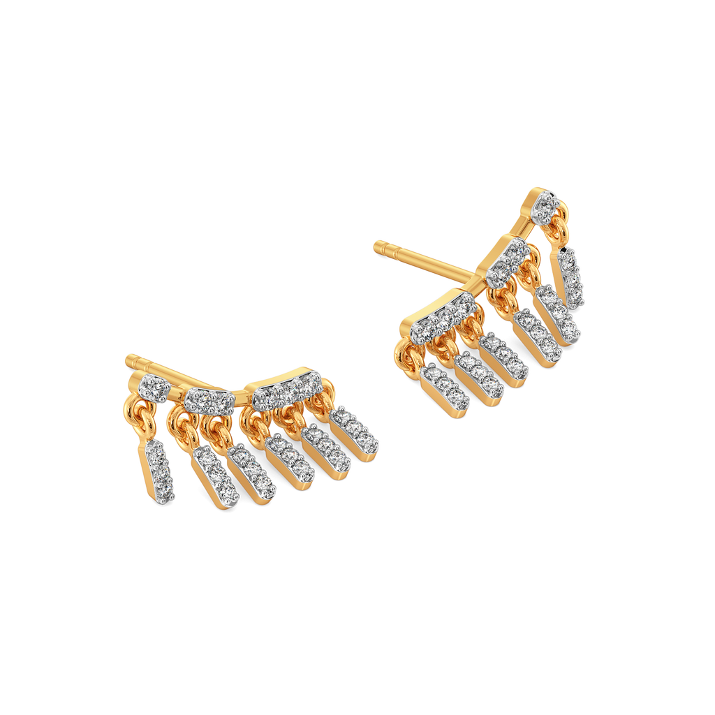 Tiered Fringe Diamond Earrings