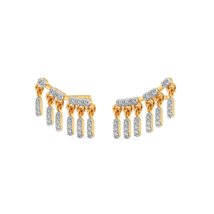 Tiered Fringe Diamond Earrings