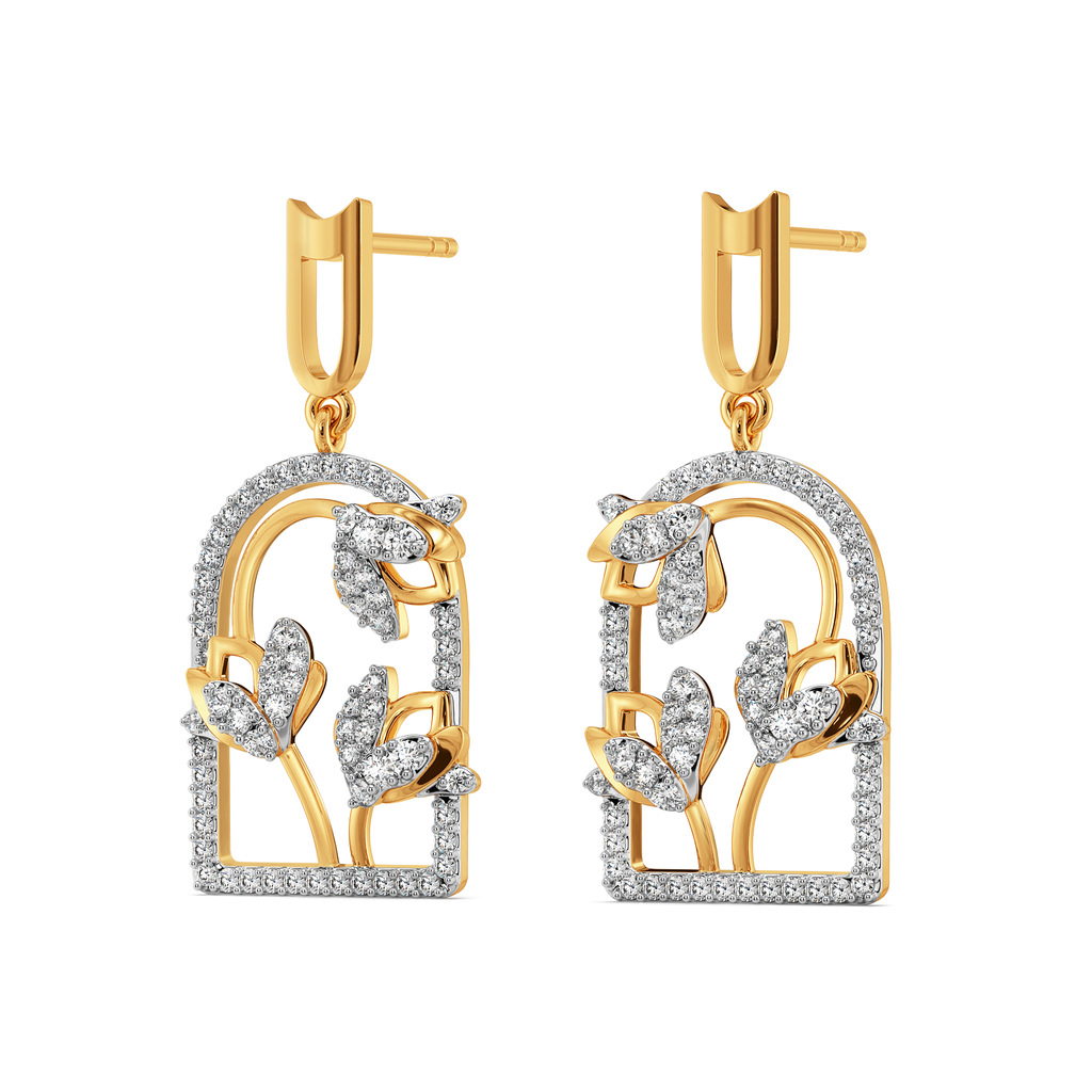 Party in the Royal Garden  Diamond Earrings