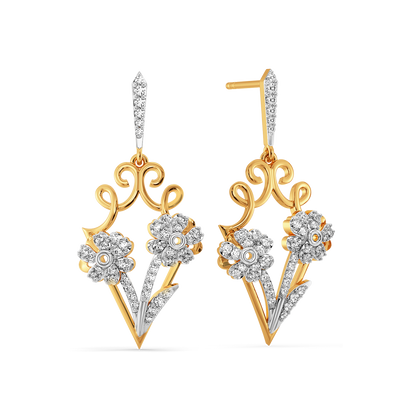 Vintage Garden Party Diamond Earrings