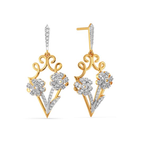 Vintage Garden Party Diamond Earrings