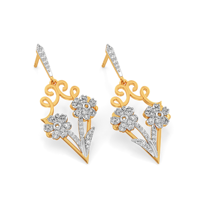 Vintage Garden Party Diamond Earrings