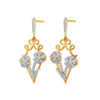 Vintage Garden Party Diamond Earrings
