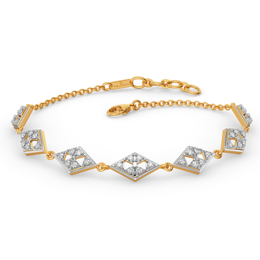 Retro Chequers Diamond Bracelets