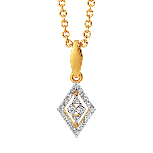 Retro Chequers Diamond Pendants
