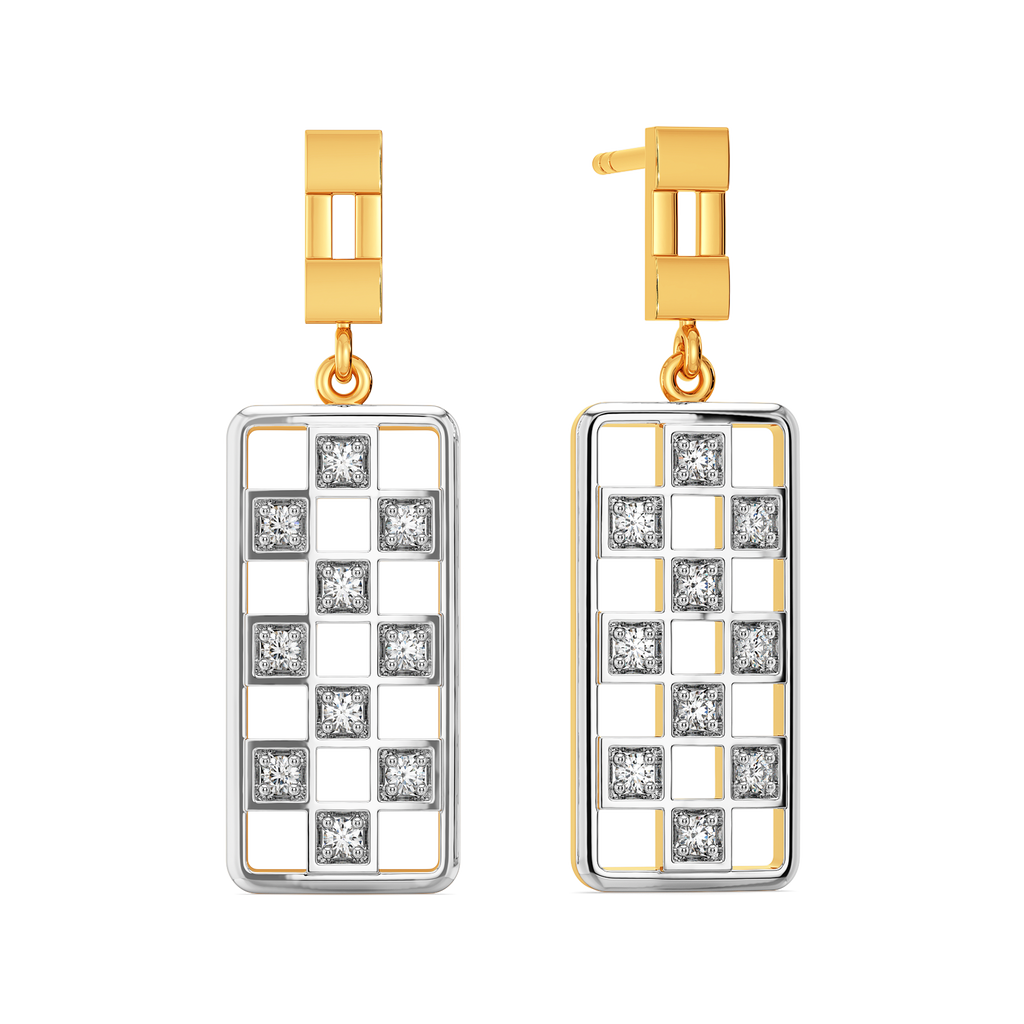 Just Checkin Diamond Earrings