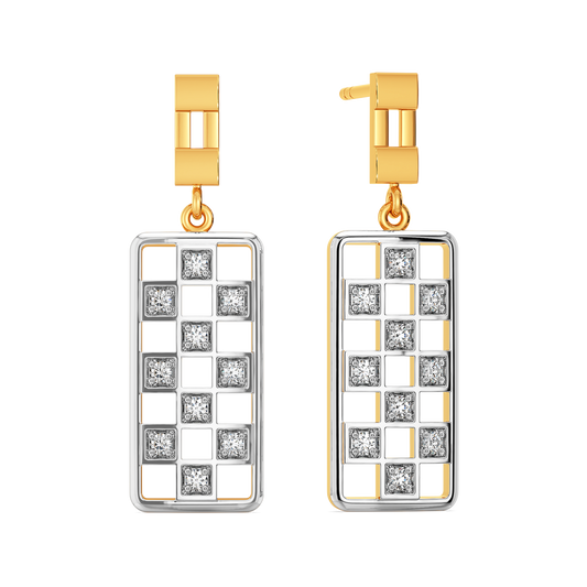 Just Checkin Diamond Earrings
