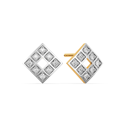 Checks in the Box Diamond Earrings