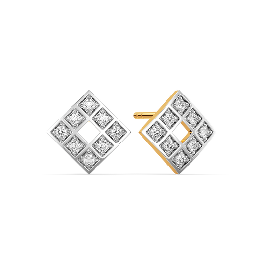 Checks in the Box Diamond Earrings