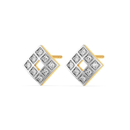 Checks in the Box Diamond Earrings