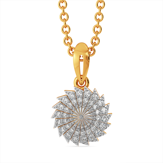 Pleated Glam Diamond Pendants