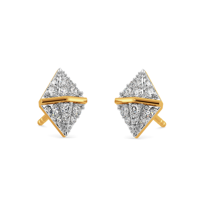 Pretty Pleats Diamond Earrings