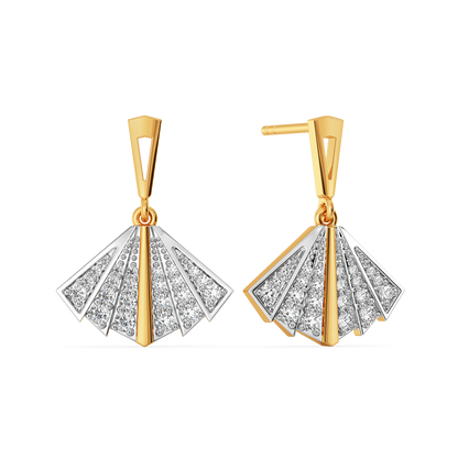 Dramatic Pleats Diamond Earrings