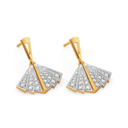 Dramatic Pleats Diamond Earrings