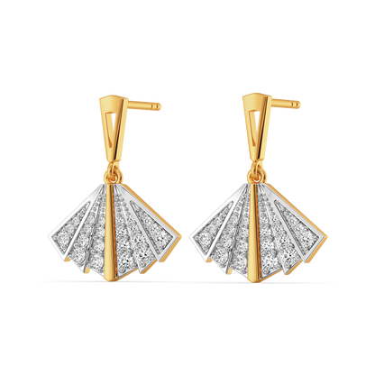 Dramatic Pleats Diamond Earrings