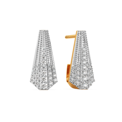 Folded Elegance Diamond Earrings