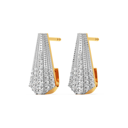 Folded Elegance Diamond Earrings