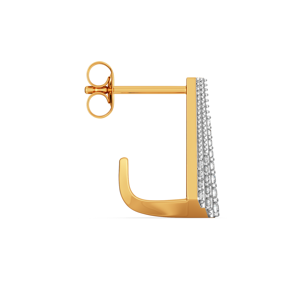 Folded Elegance Diamond Earrings