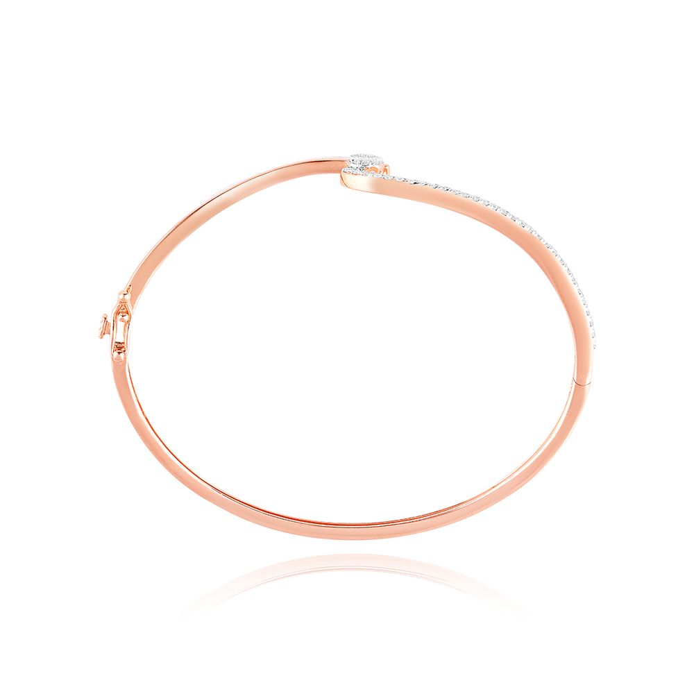 Curved Enameled Diamond Bracelet