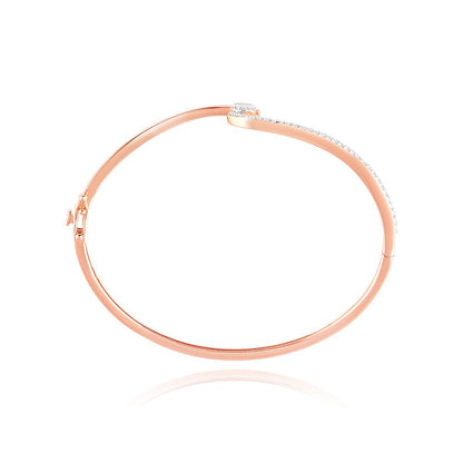 Curved Enameled Diamond Bracelet