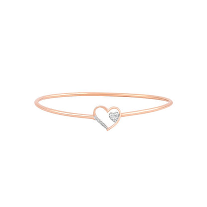 Charming Diamond Heart Bracelet