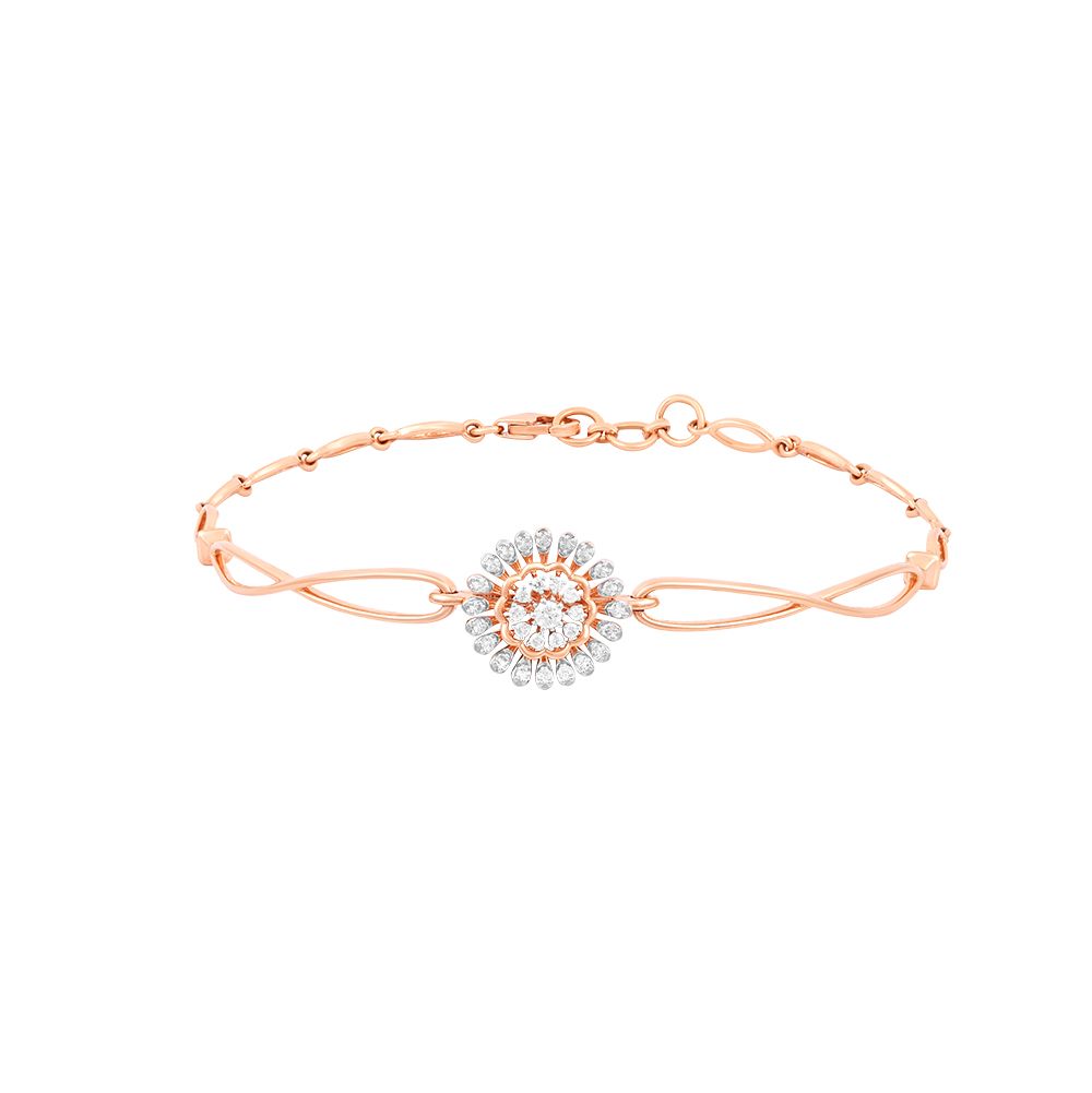 Rose Gold Cascade Diamond Bracelet