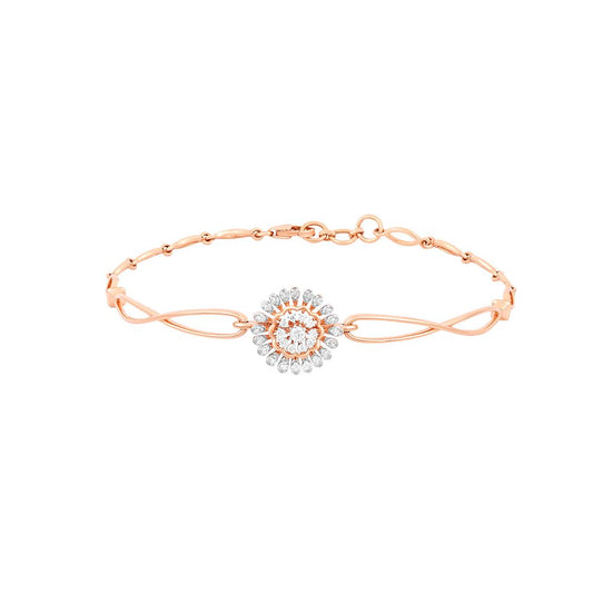 Rose Gold Cascade Diamond Bracelet
