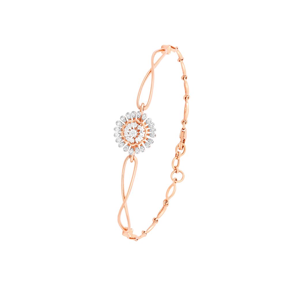 Rose Gold Cascade Diamond Bracelet