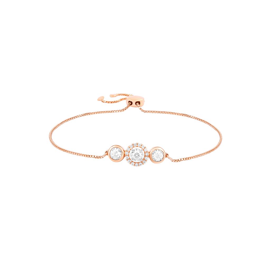 Eclectic Rose Gold and Solis Diamond Bracelet