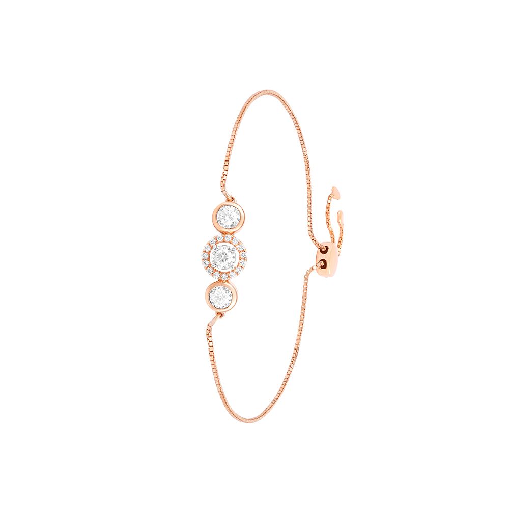 Eclectic Rose Gold and Solis Diamond Bracelet