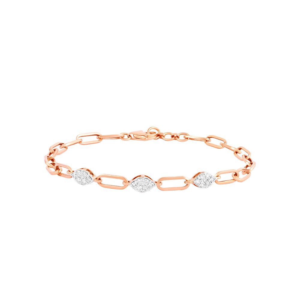 Geometric Rose Gold Solis Diamond Bracelet