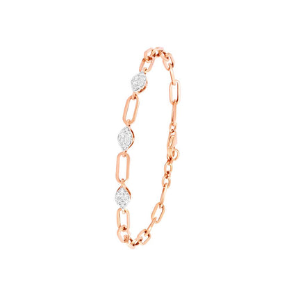 Geometric Rose Gold Solis Diamond Bracelet