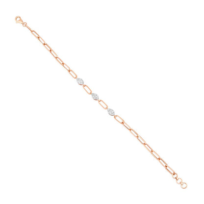 Geometric Rose Gold Solis Diamond Bracelet